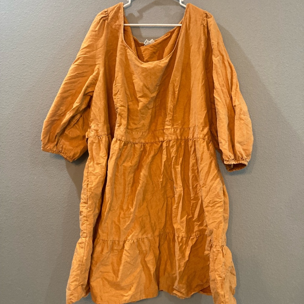 This is a new dress from Target’s Spring collection. It’s wrinkly from folding.